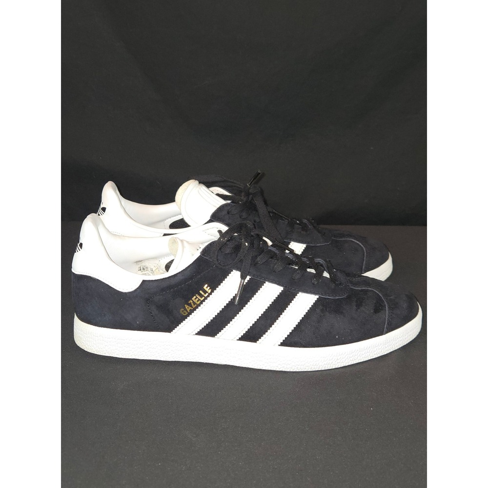 Adidas Gazelle Black Suede White Stripes Men's Sneakers Shoes BA9595 Size 10 - Picture 7 of 10